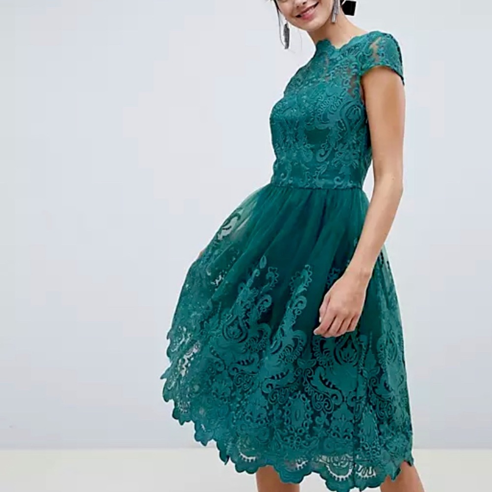 Chi Chi London Tall bardot midi prom dress